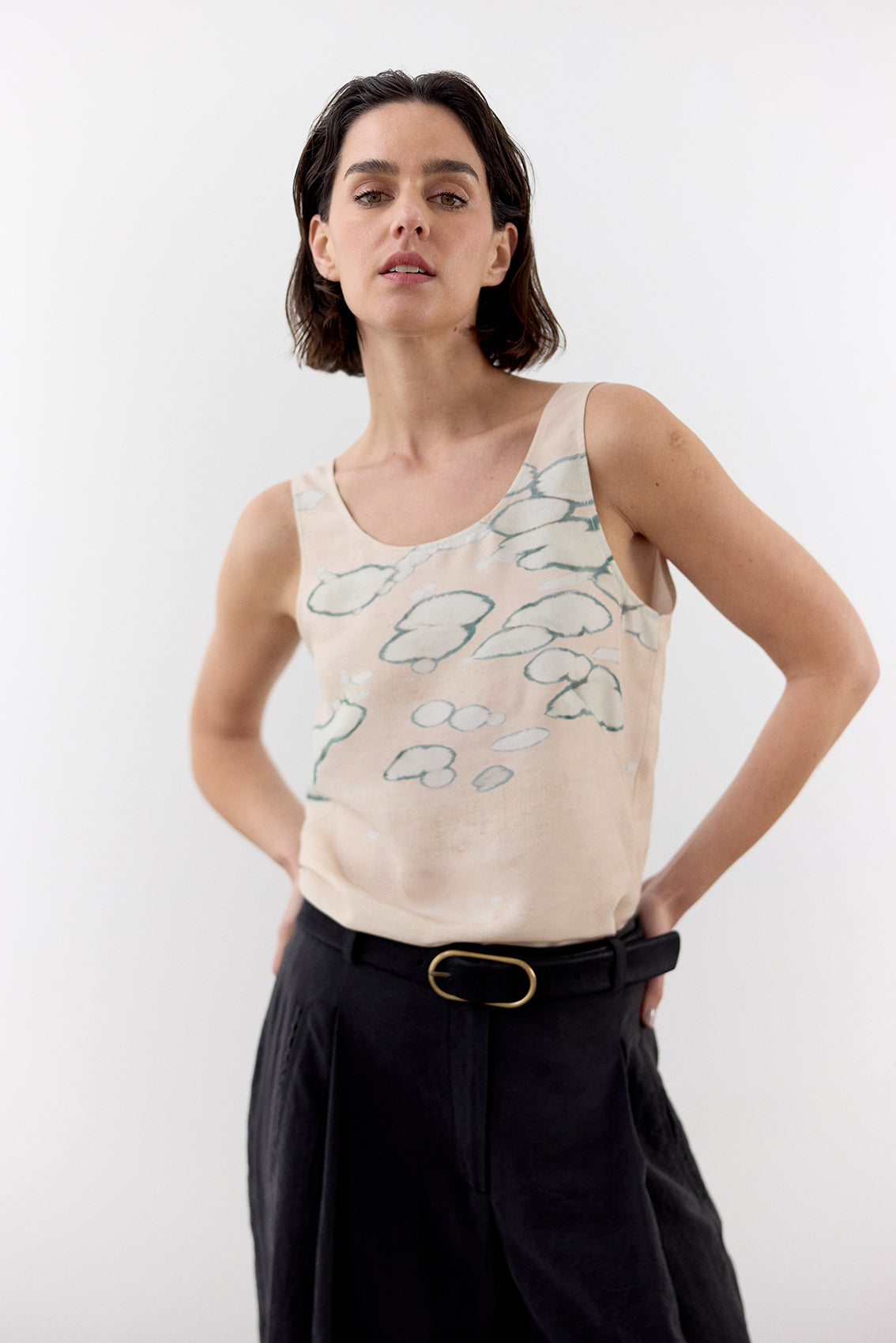 Top Print Clorado Seda - Crema