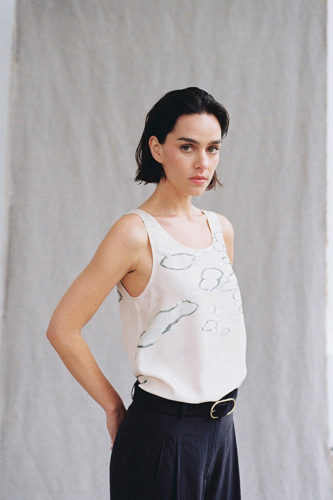 Top Print Clorado Seda - Crema