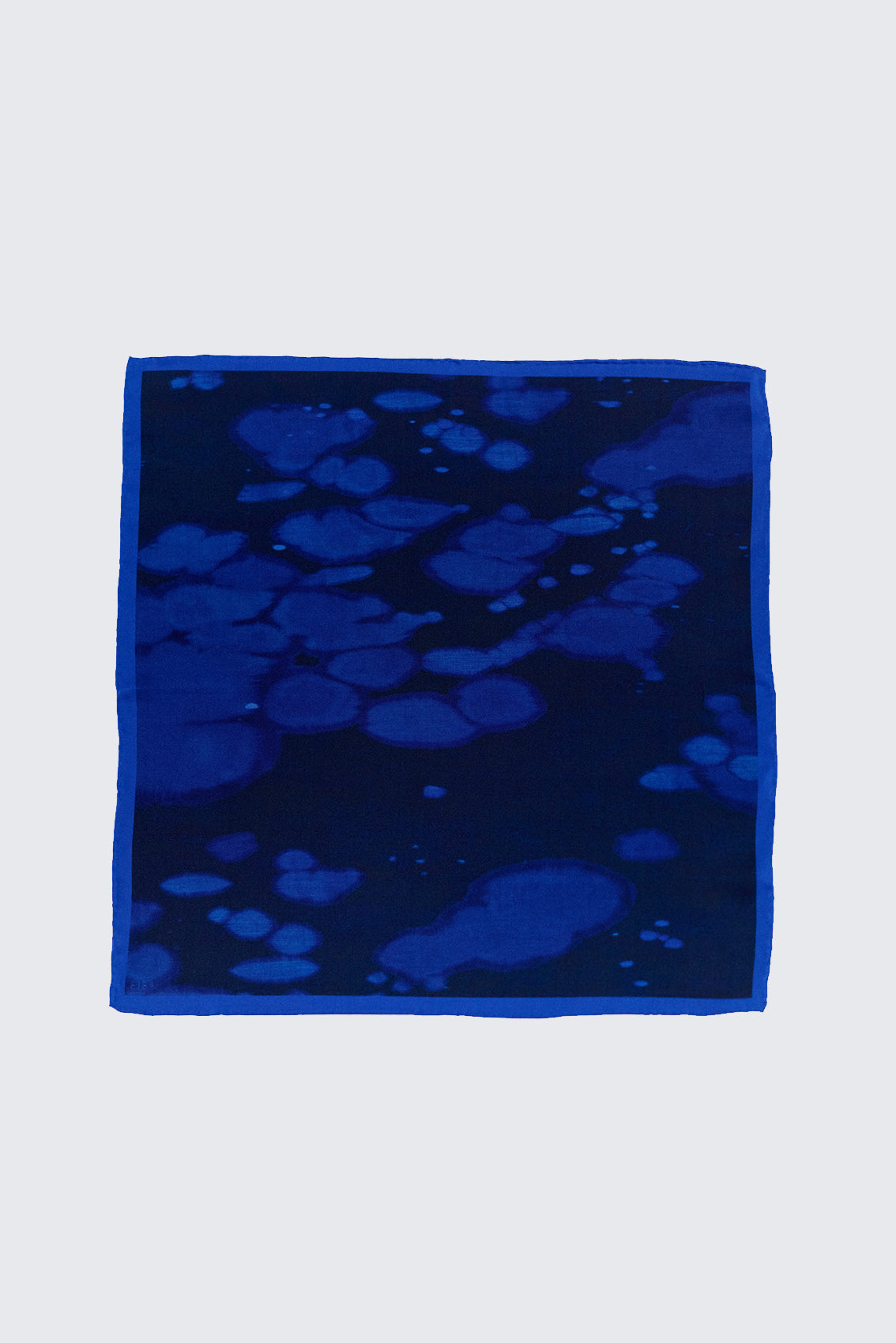 Pañuelo Print Clorado Seda Pequeño - Cobalto
