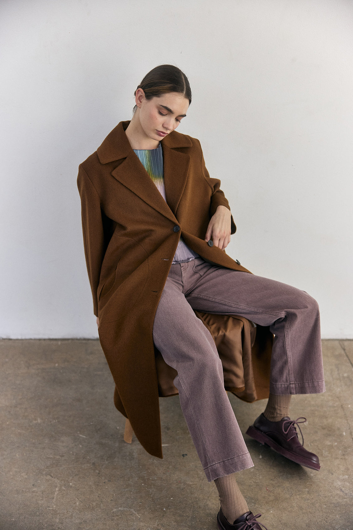 Abrigo Largo Baby Alpaca - Camel