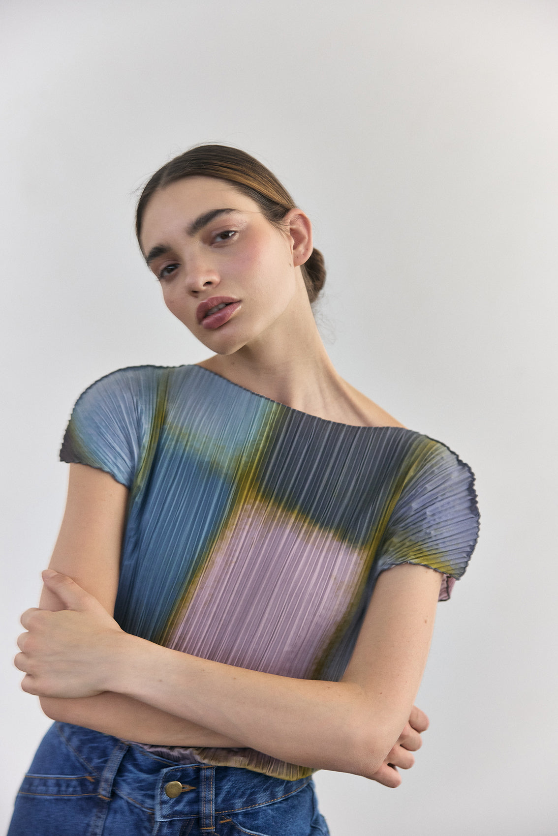 Pleated Printed Top - Mix