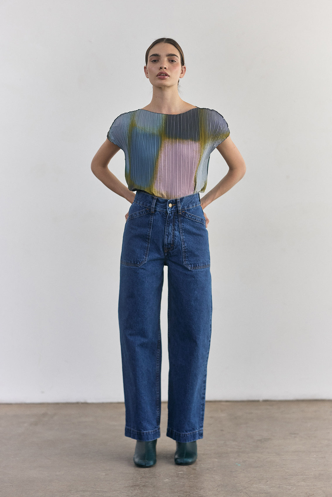 Pleated Printed Top - Mix