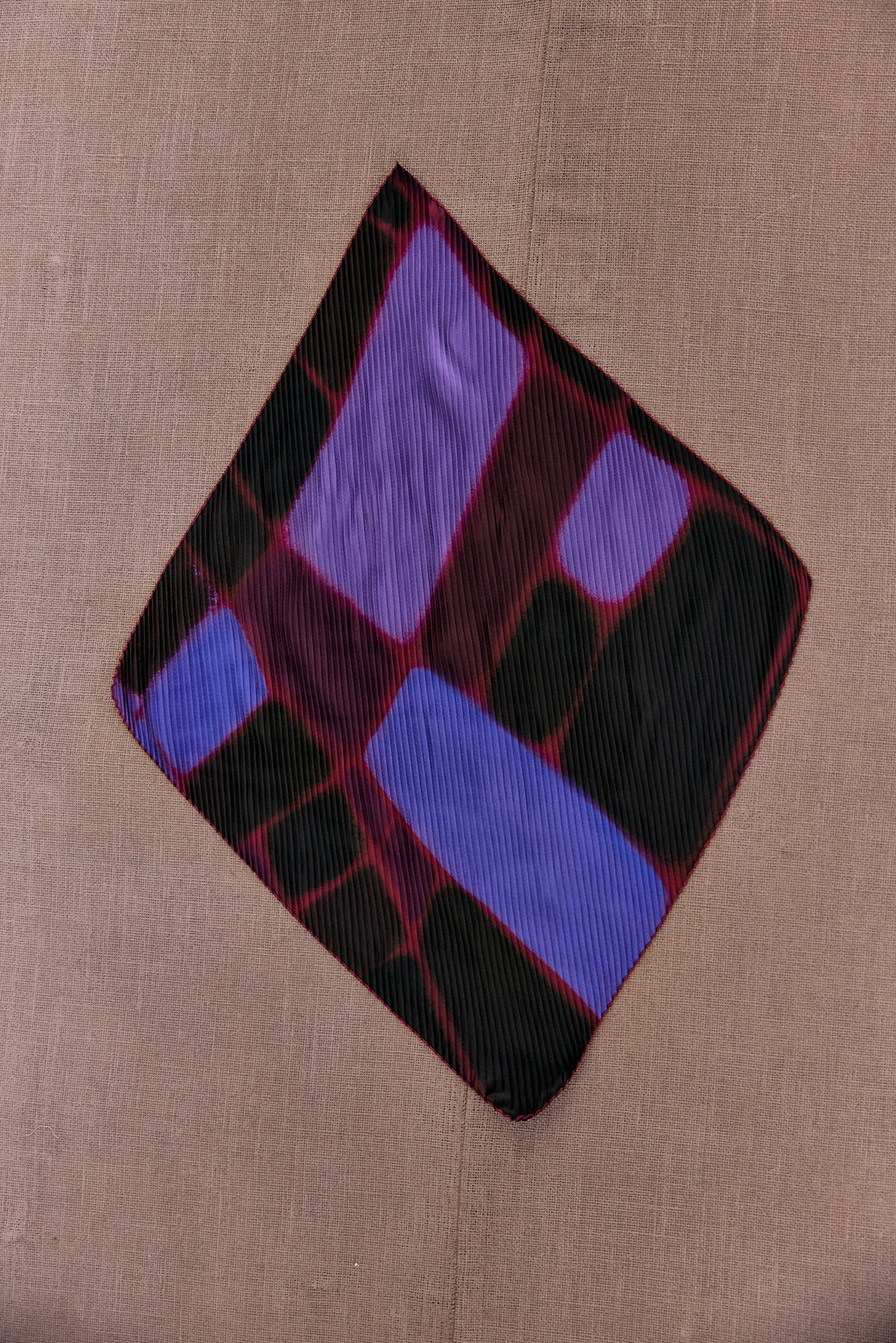 Medium Pleated Silk Scarf - Jacaranda