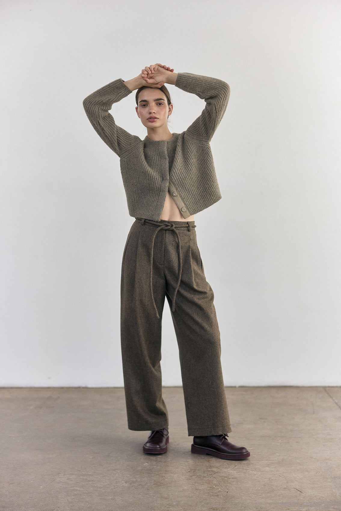 Wool Trousers - Taupe