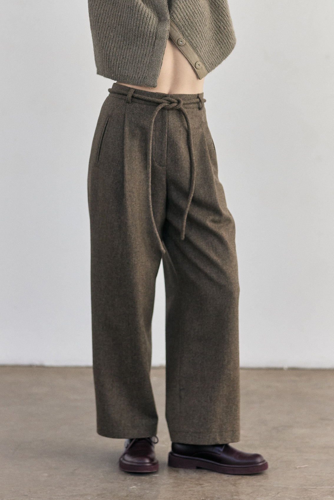 Wool Trousers - Taupe