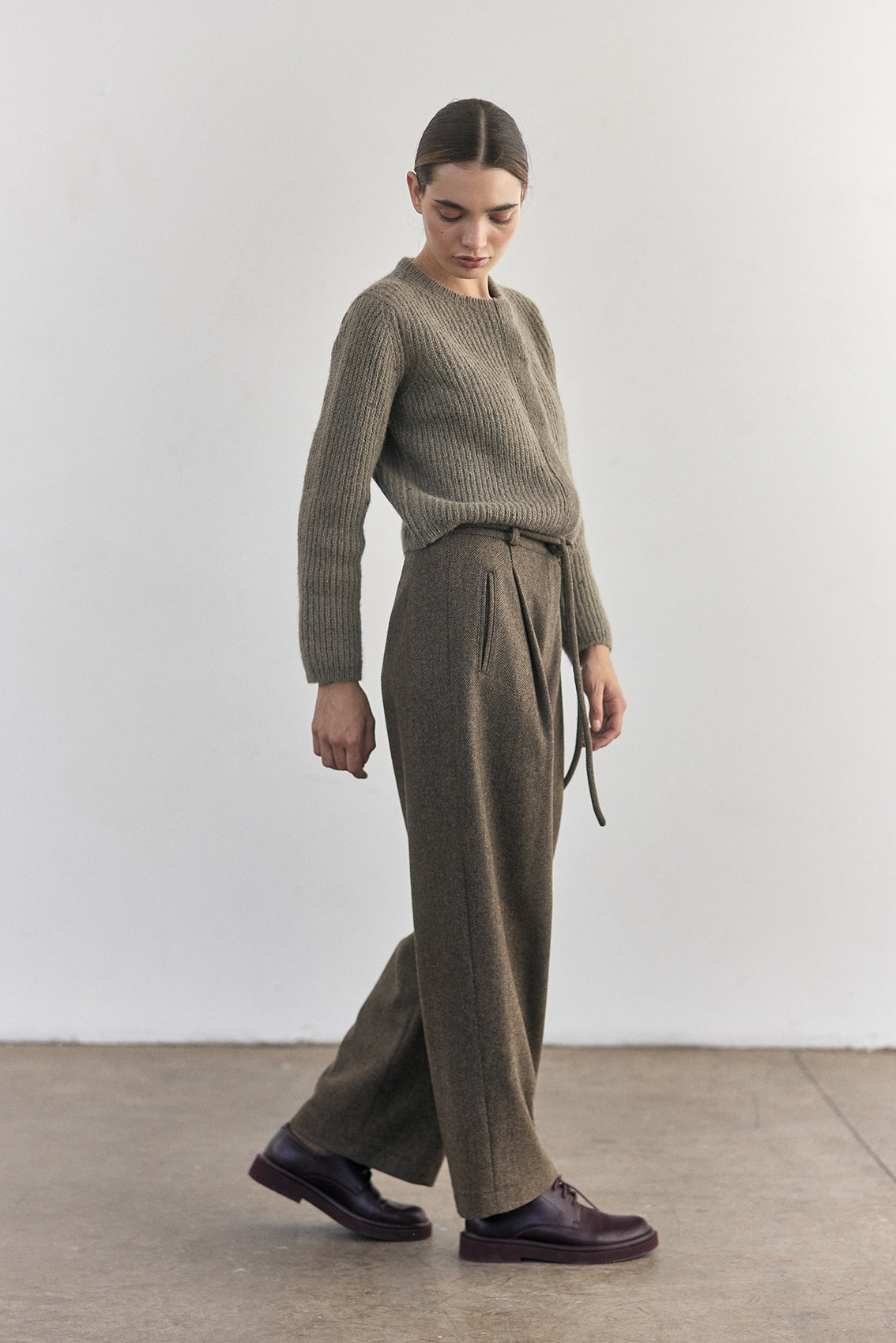 Wool Trousers - Taupe