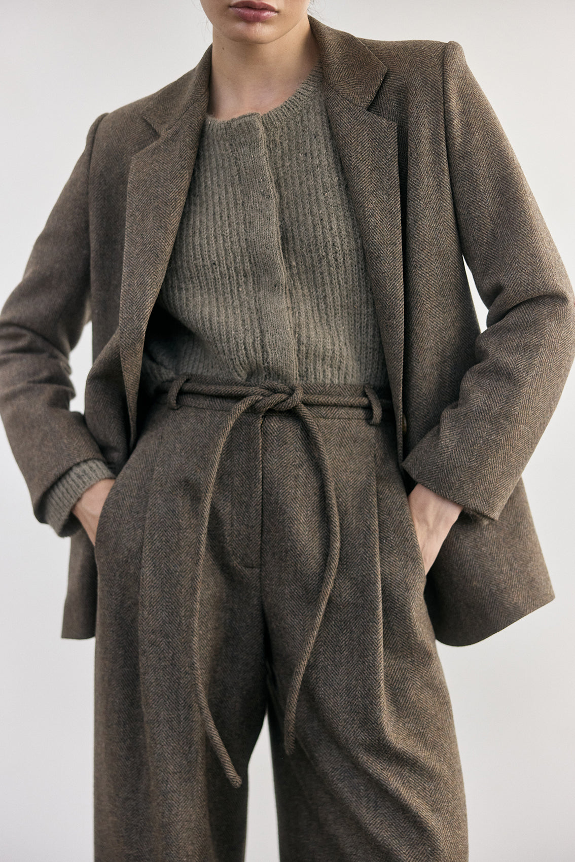 Wool Trousers - Taupe