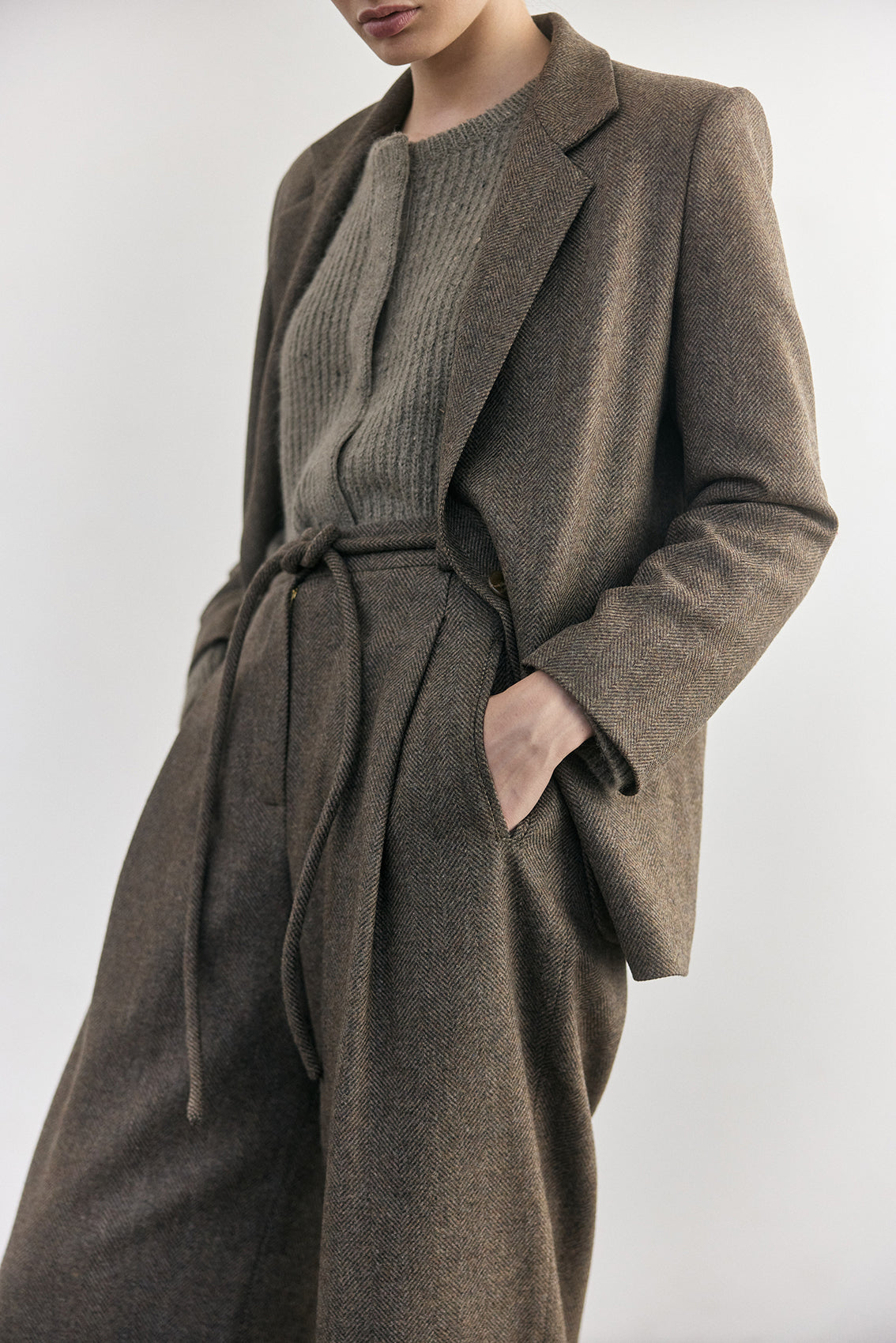 Wool Trousers - Taupe
