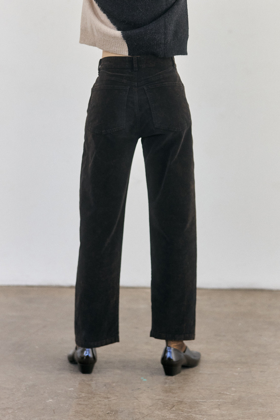 Pantalón Terciopelo Washed - Ónix