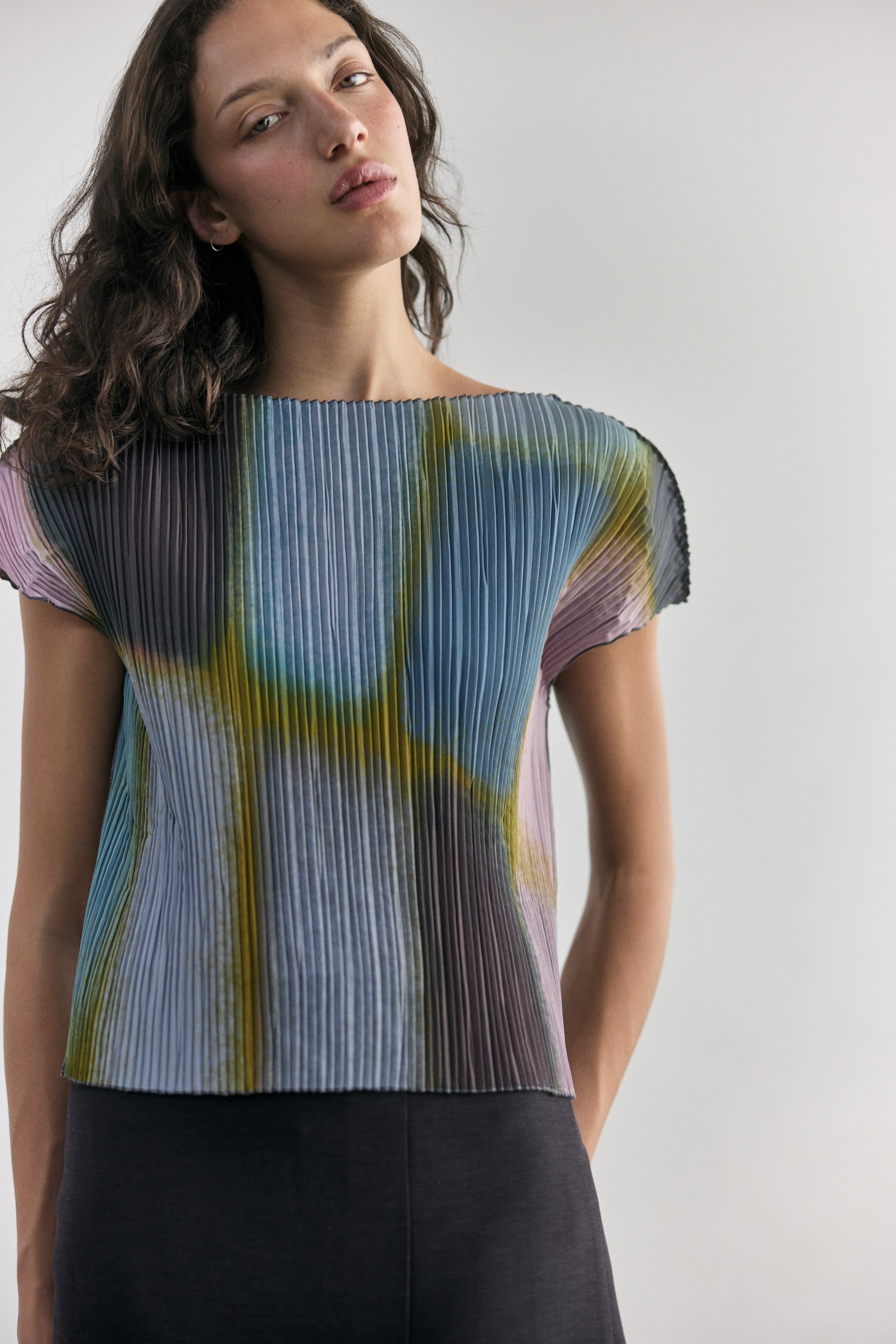 Pleated Printed Top - Mix