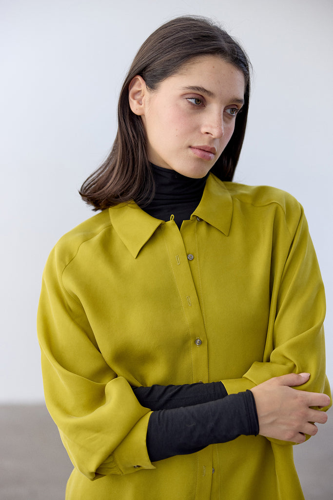 Essential Turtleneck Top Organic Pima Cotton - Ónix