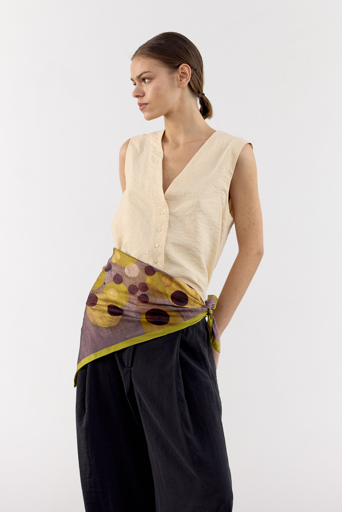 Pañuelo Mediano Seda Estampada - Paula Subercaseaux • SISA