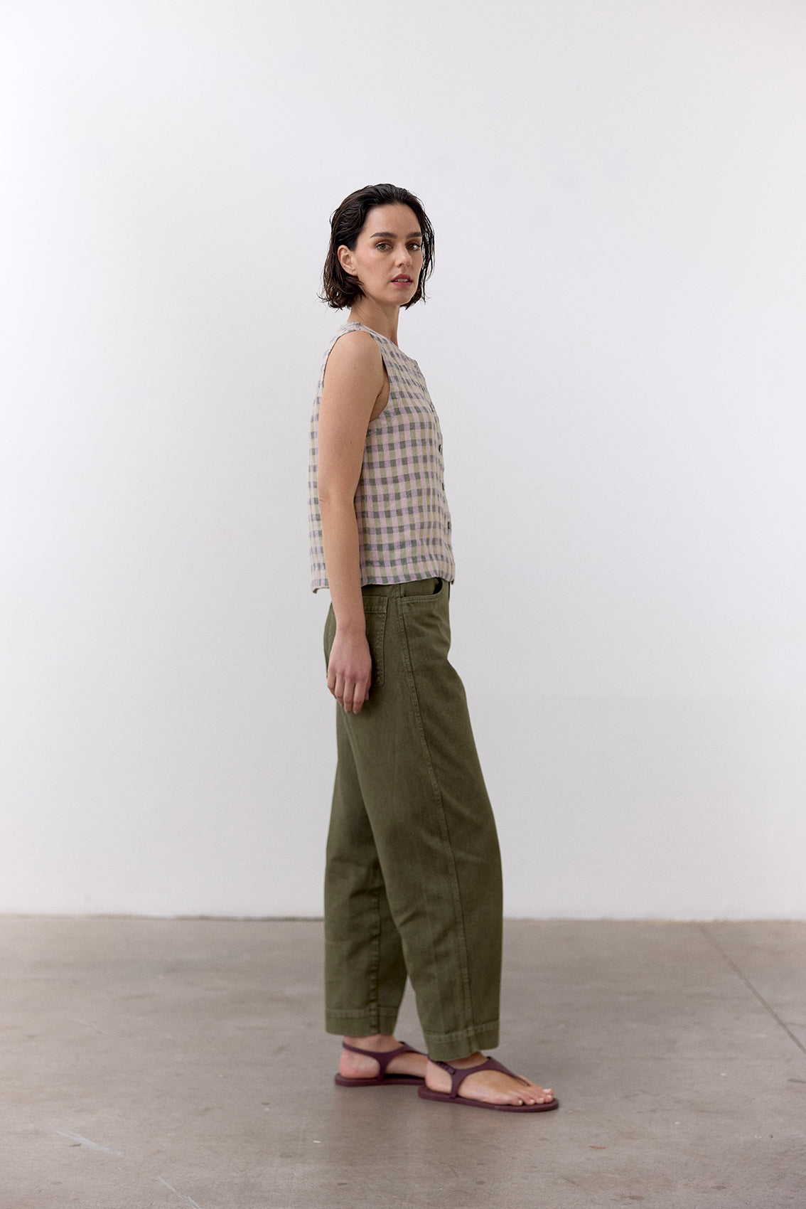 Pantalón Utilitario Gabardina - Musgo