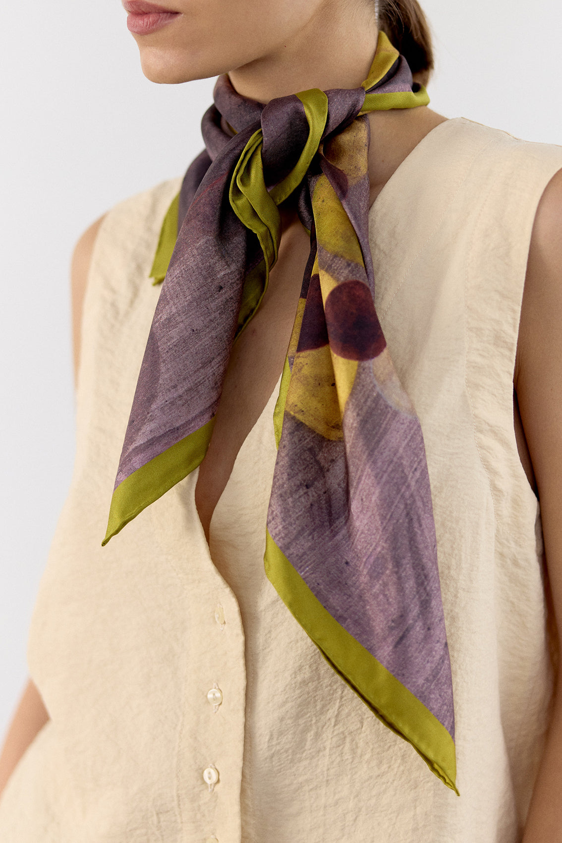 Pañuelo Mediano Seda Estampada - Paula Subercaseaux • SISA