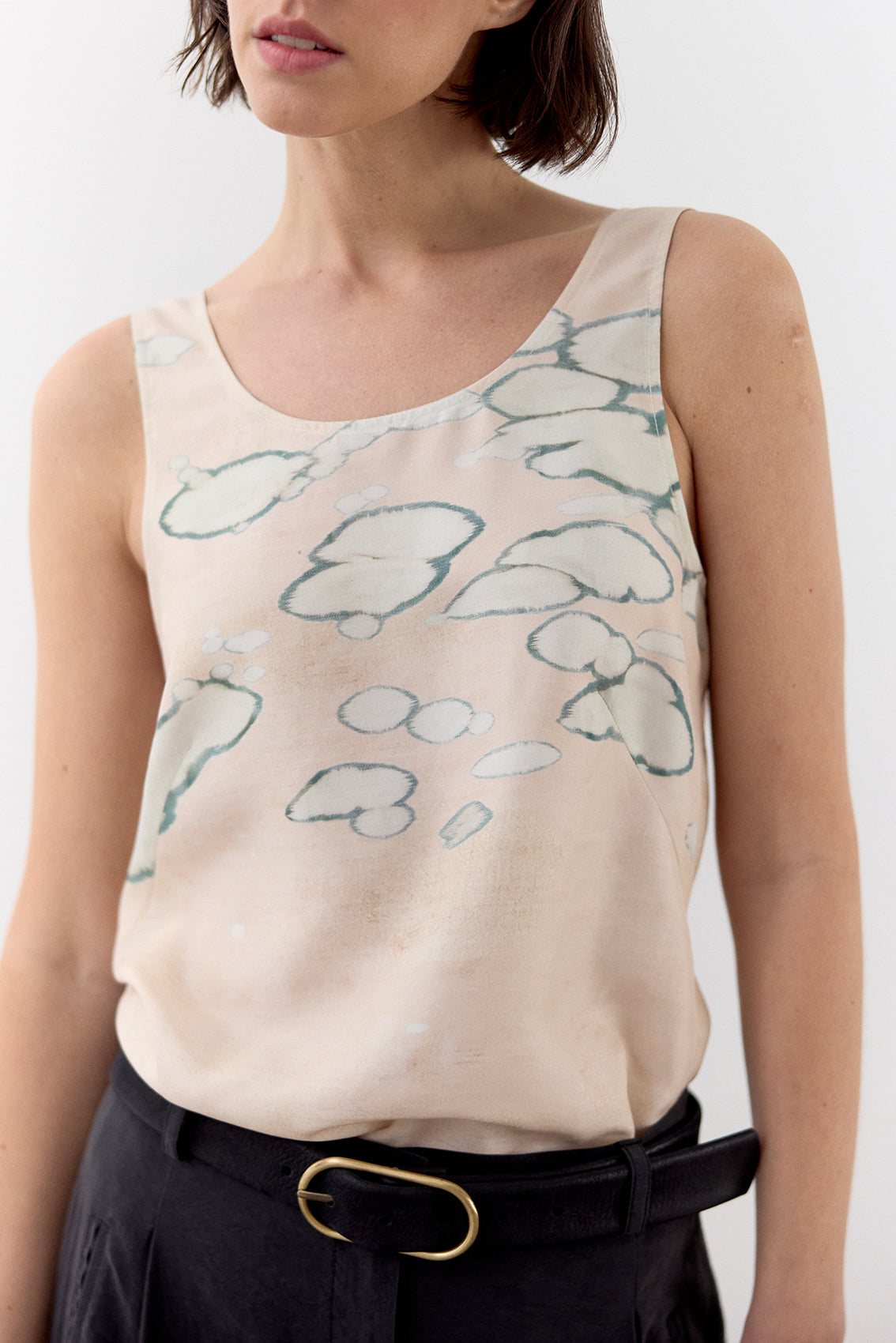 Top Print Clorado Seda - Crema