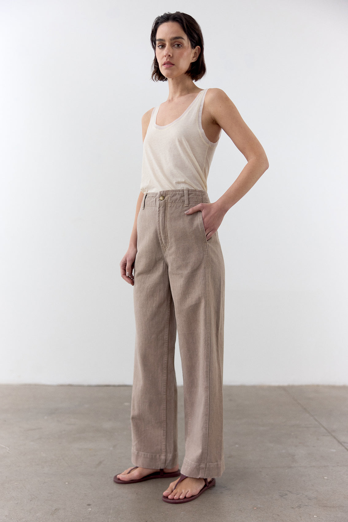 Top Tank Algodón Pima - Mantequilla