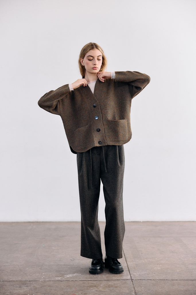 Felted Alpaca Cardigan - Bosque