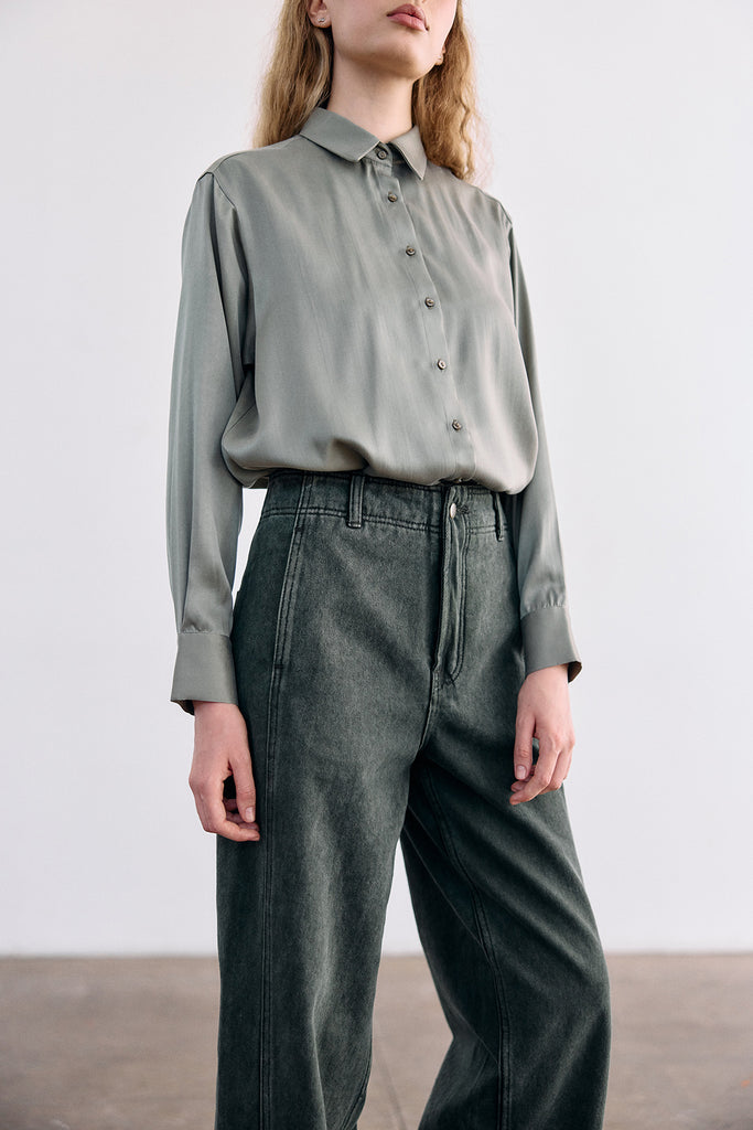 Straight-Fit Recycled Denim Jeans - Musgo