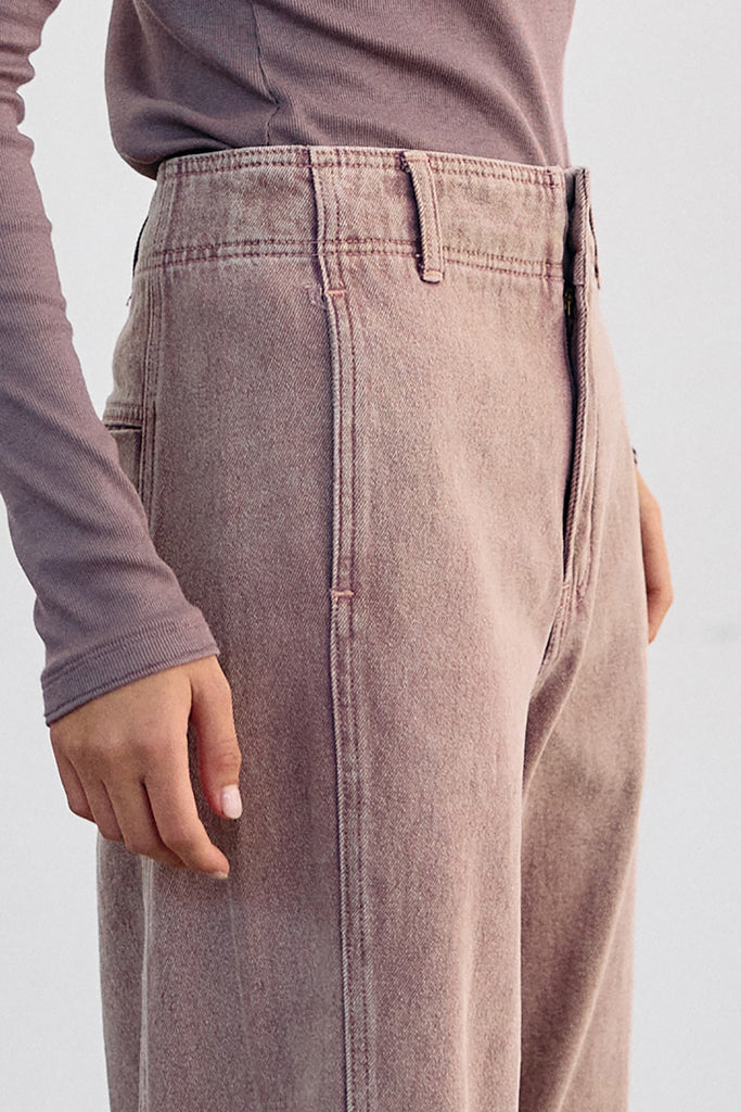 Straight-Fit Recycled Denim Jeans - Malva