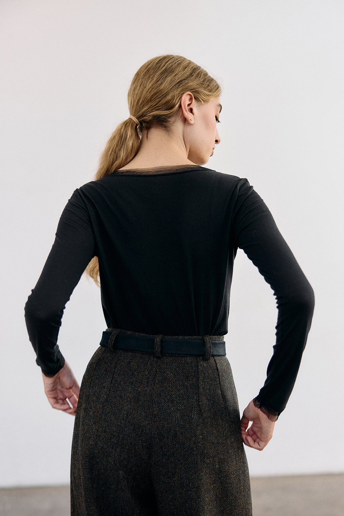 Cinturón Angosto de Cuero Nobuk - Medianoche