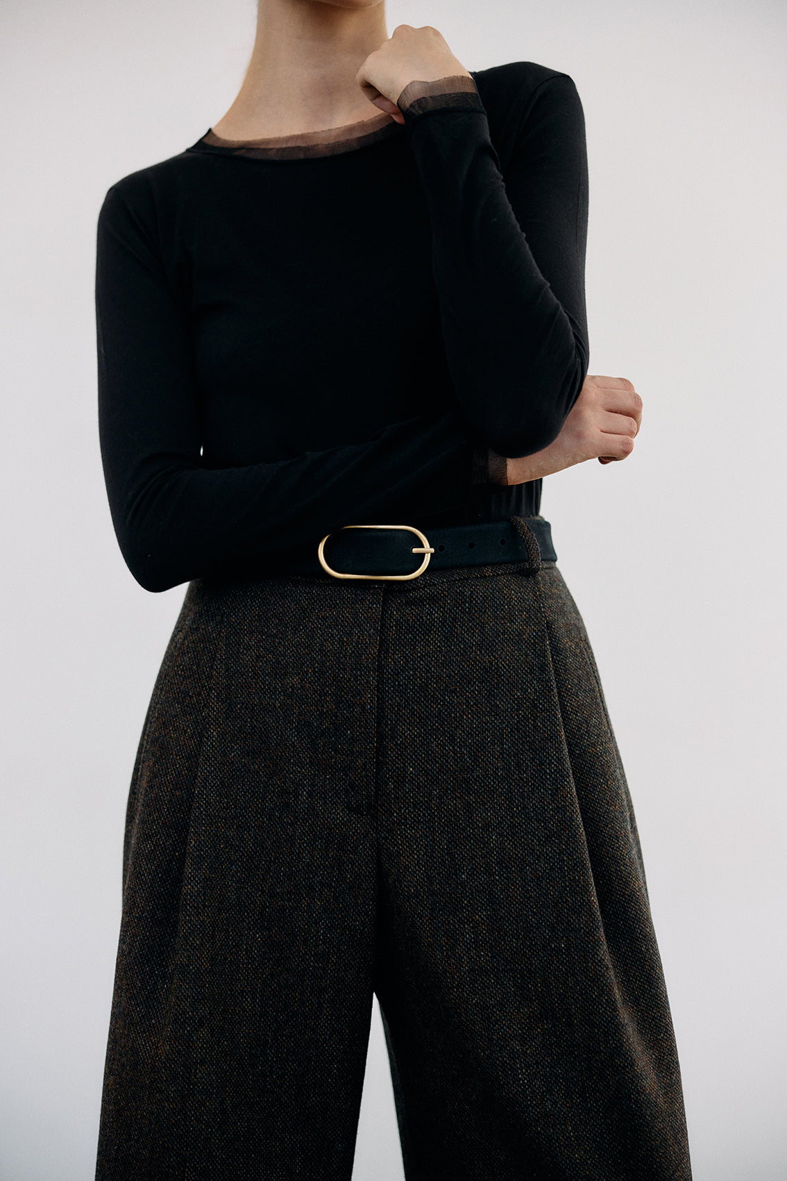 Cinturón Angosto de Cuero Nobuk - Medianoche