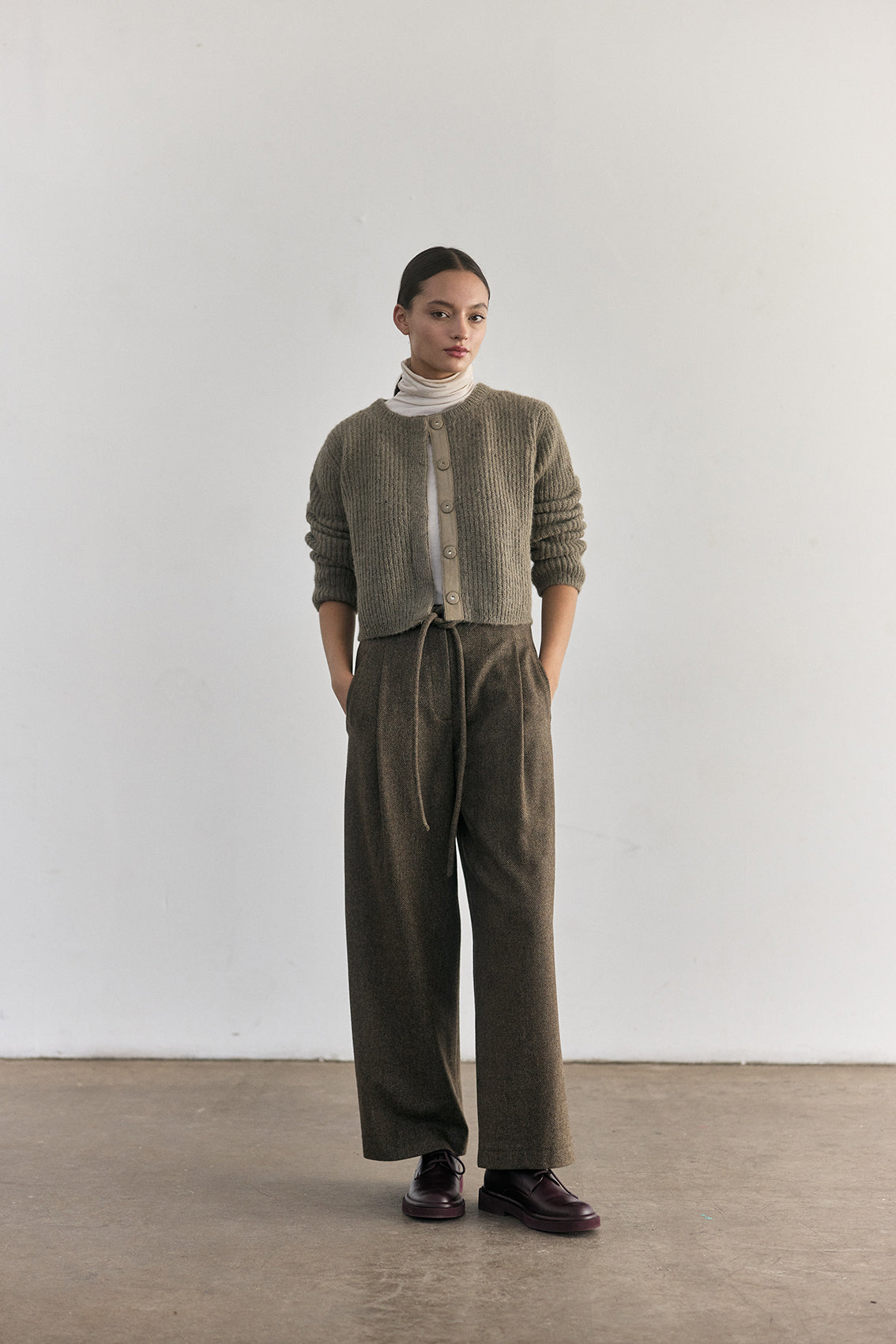 Wool Trousers - Taupe