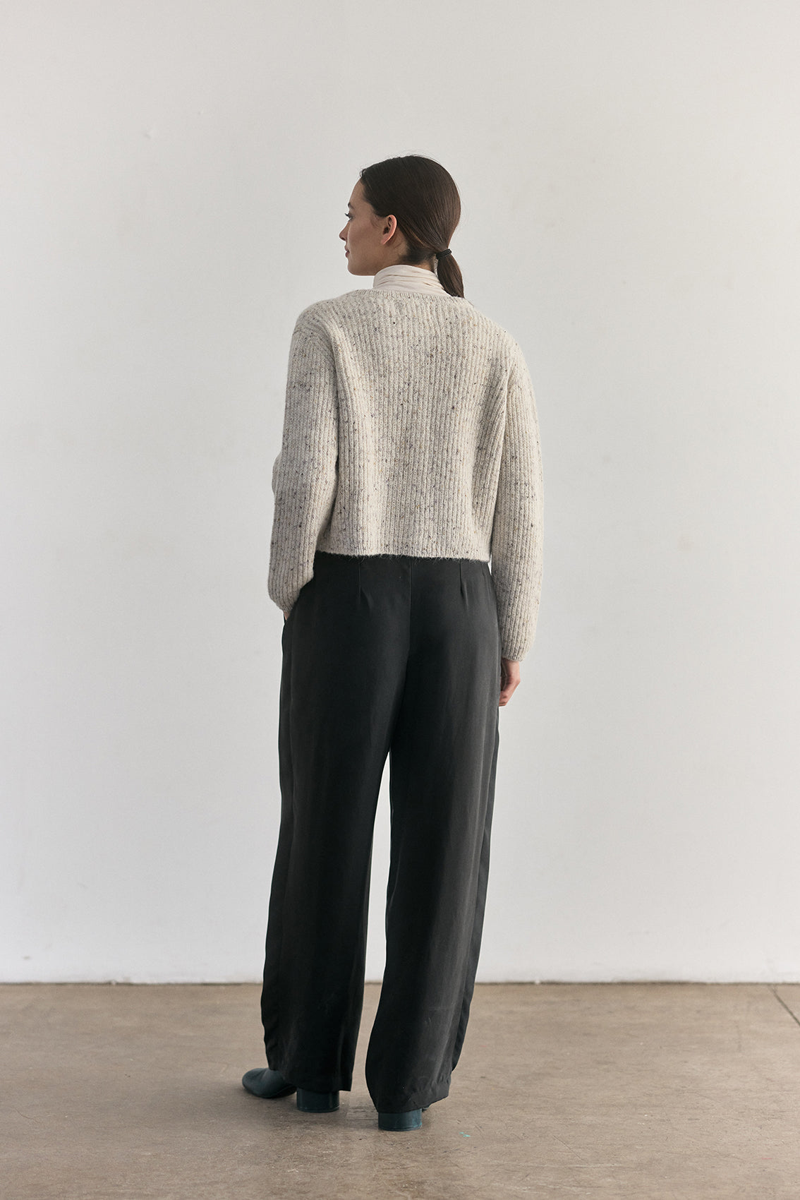 Cárdigan Corto Alpaca/Mohair - Crudo