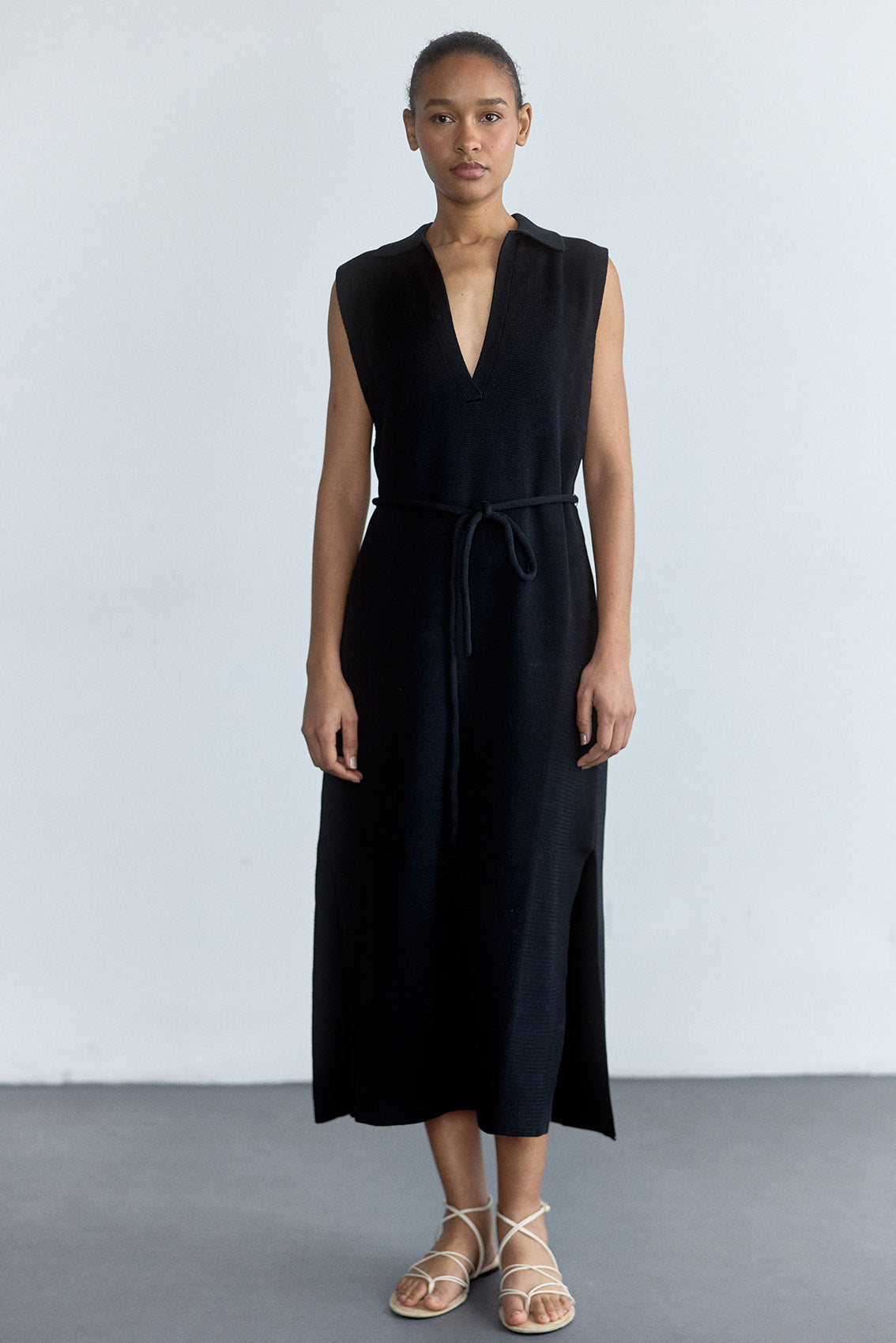 Vestido Tejido Algodón Pima - Ónix