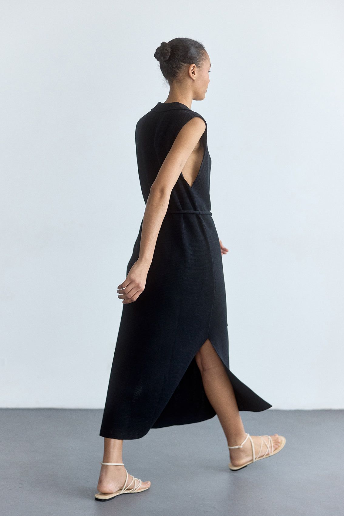 Vestido Tejido Algodón Pima - Ónix
