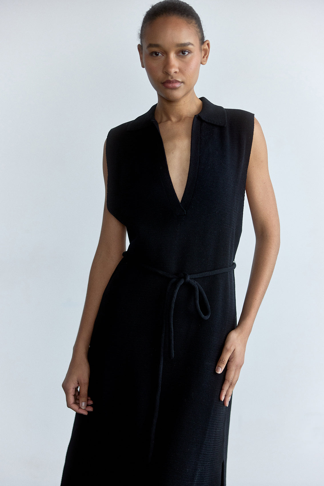 Vestido Tejido Algodón Pima - Ónix