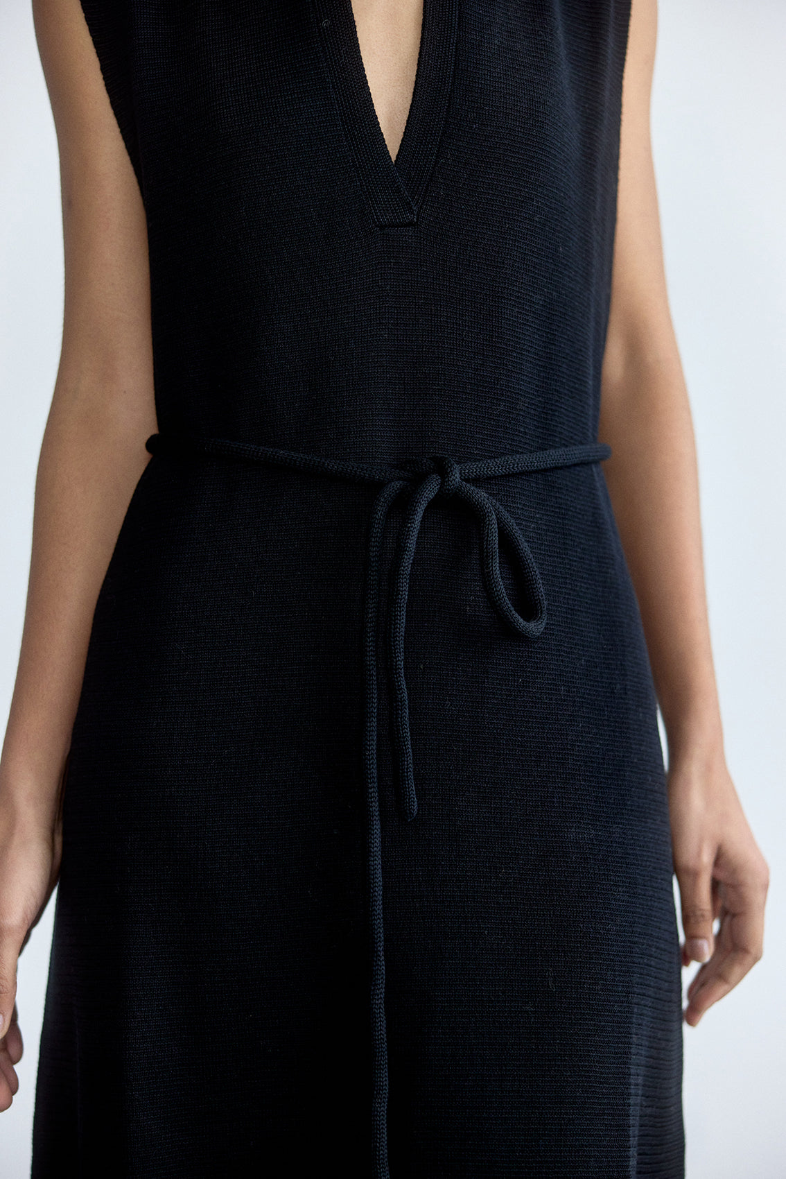 Vestido Tejido Algodón Pima - Ónix