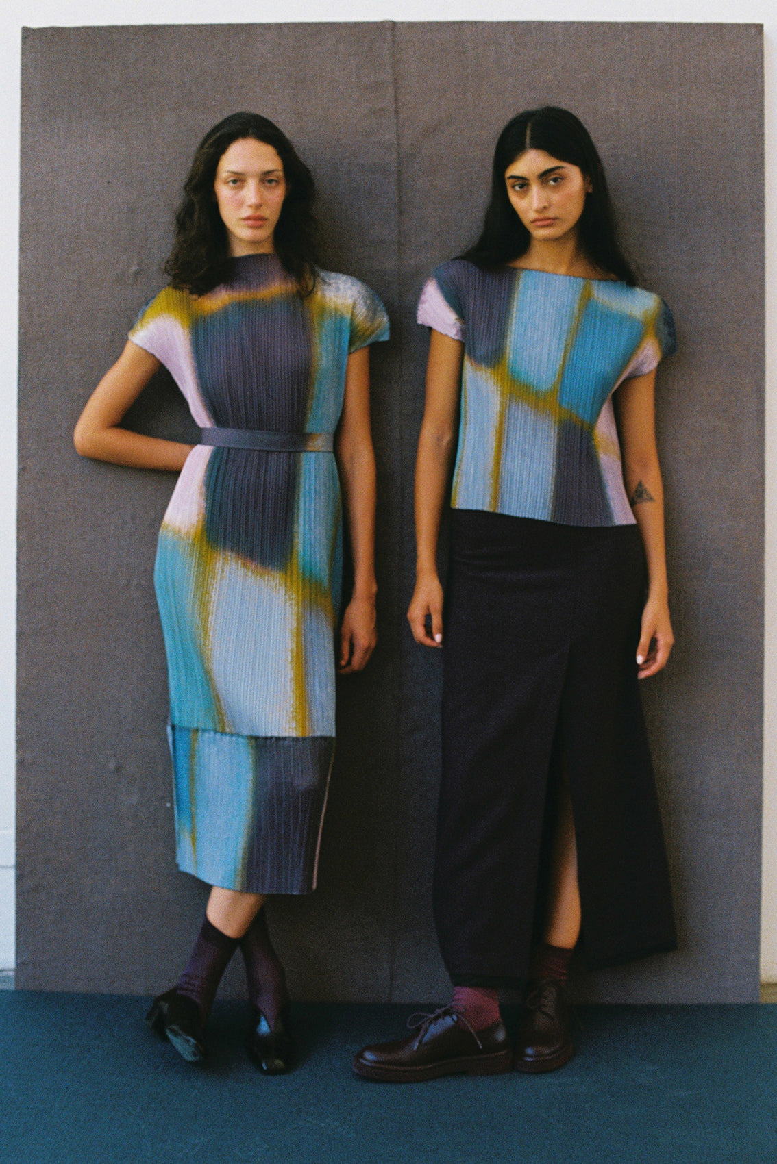 Pleated Printed Top - Mix